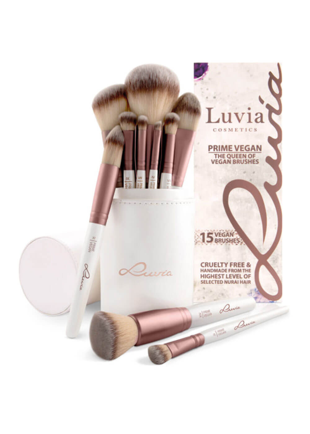 Luvia Cosmetics BRUSH SET - Kit pennelli - prime vegan/bianco 